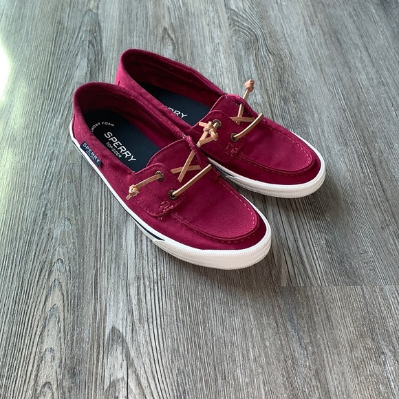 Sperry Canvas-Leather Top Sider Memory Foam Shoes Like New-Only Worn Two Times - Picture 2 of 11